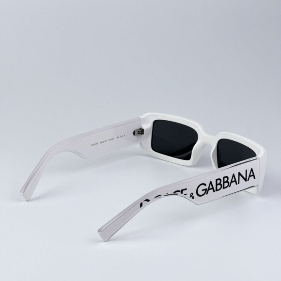 D&G DG6187 331287 BRAND NEW Sunglasses White Dark Grey Rectangle Unisex - Picture 8 of 11